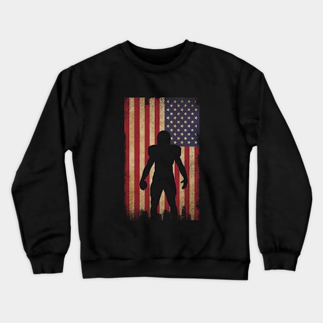 american football on flag reto Crewneck Sweatshirt by Giraroad